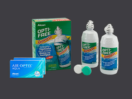 AIR OPTIX Aqua + 1 x Opti Free RepleniSH Twinbox