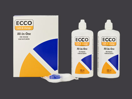 Ecco All-in-One 2x 360ml1x Kontaktlinsenbehälter