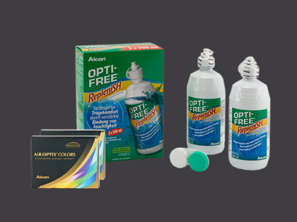 AIR OPTIX Colors + 1 x Opti Free RepleniSH Twinbox